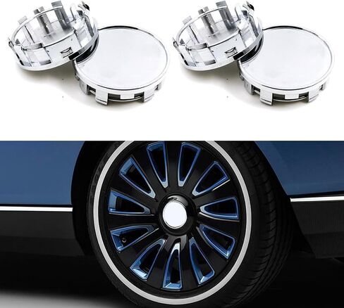 4PCS Wheel Center Caps for Rims, Snap-in Plastic Wheel Center Hub Cap Cover, Universal Car Accessories (Outer 54MM/2.13 Inch, Inner 45MM/1.75 Inch) (Black) in Saudi Arabia