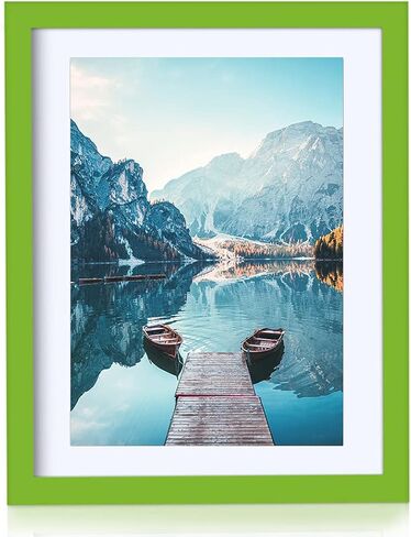 BOJIN 10x12 Picture Frames Black, Solid Wood Display Pictures 8x10 with Mat or 10x12 Without Mat, Table Top Home Decoration or Wall Hanging Photo Frame in Saudi Arabia