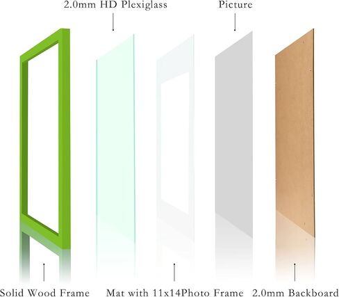 BOJIN 10x12 Picture Frames Black, Solid Wood Display Pictures 8x10 with Mat or 10x12 Without Mat, Table Top Home Decoration or Wall Hanging Photo Frame in Saudi Arabia