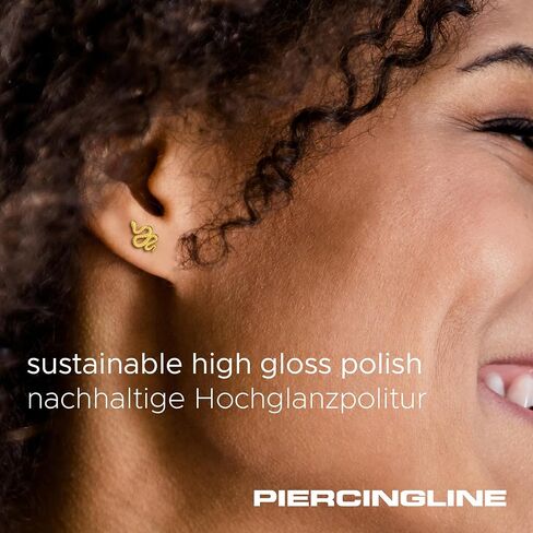 PIERCINGLINE Ear Piercing SNAKE Earring Tragus Piercing Jewelry الجراحية الصلب الزنمة القرط الحلزون ثقب المجوهرات في 4 ألوان - أقراط الثعبان للنساء والرجال in Saudi Arabia