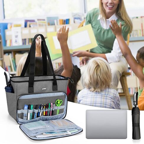 حقيبة تروناب للمعلم، حقيبة كبيرة للنساء مع جيوب متعددة تناسب كمبيوتر محمول مقاس 15.6 بوصة للعمل والمكتب والأعمال التجارية in Kuwait