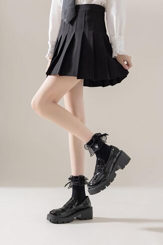Women Lace Socks Ruffle Frilly Socks with Bow - Comfortable Cotton Socks Cute Socks Princess Lolita socks in Saudi Arabia