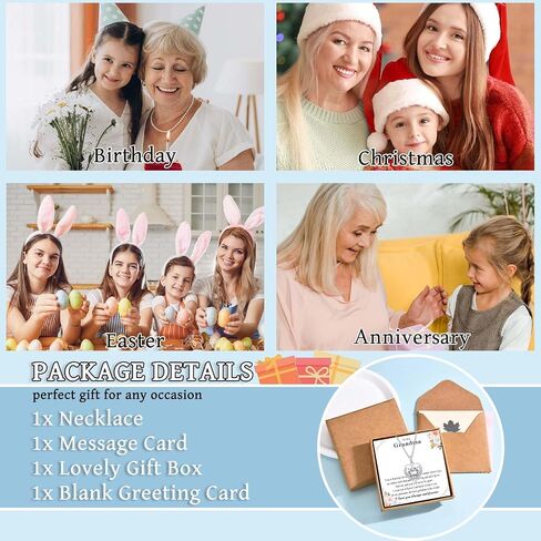 Necklace Gifts for Mom Grandma Daughter Granddaughter, Trendy Hearts Jewerly Gifts Present as Christmas Stocking Stuffers Birthday Mothers Day Valentines Day Easter Gifts in Saudi Arabia