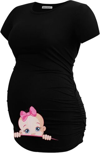 الأمومة لطيف الحمل التي شيرت الطفل تطل مضحك الجرافيك المحملة طفل جديد الأعلى in Kuwait