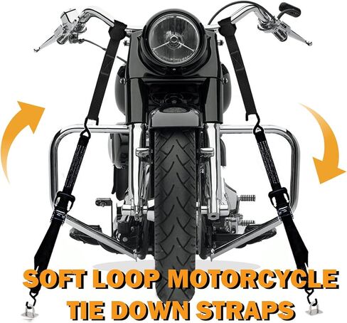 Soft Loop Tie Down Straps, Heavy Duty Anchor Hook Extension Stretch Straps for Ratchet Belt for Trailers, Suitable for Trailers, Bicycles, Motorcycles, Cargo, Kayaks,Dirt Bikes,Handlebar, Workout,Gym in Saudi Arabia