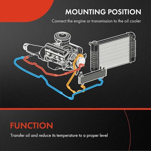مجموعة خرطوم مبرد زيت ناقل الحركة الأوتوماتيكي A-Premium متوافقة مع شيفروليه سيلفرادو 2500 3500 جي إم سي سييرا 2500 HD 3500 Classic V8 6.6L in Kuwait