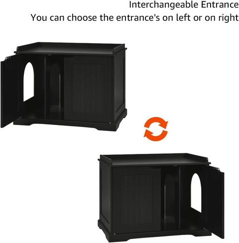 unipaws أثاث صندوق فضلات القطط، حمام القطط، غطاء صندوق فضلات مخفي، خزانة للقطط الكبيرة، صناديق فضلات القطط المقاومة للكلاب، صندوق فضلات مخبأ، بيت القطط، إسبرسو in Kuwait