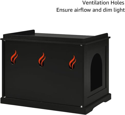 unipaws أثاث صندوق فضلات القطط، حمام القطط، غطاء صندوق فضلات مخفي، خزانة للقطط الكبيرة، صناديق فضلات القطط المقاومة للكلاب، صندوق فضلات مخبأ، بيت القطط، إسبرسو in Kuwait