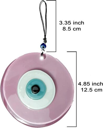 very attractive... very attractive...Turkish Evil Eye Wall Hanging Ornament-Nazar Bead-Home Protection Charm Wall Decor Amulet Pink in Saudi Arabia