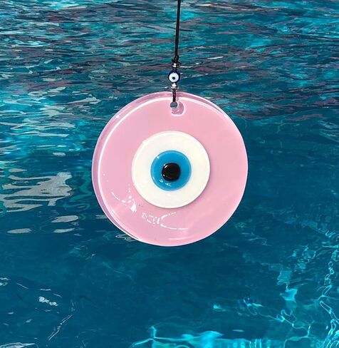 very attractive... very attractive...Turkish Evil Eye Wall Hanging Ornament-Nazar Bead-Home Protection Charm Wall Decor Amulet Pink in Saudi Arabia