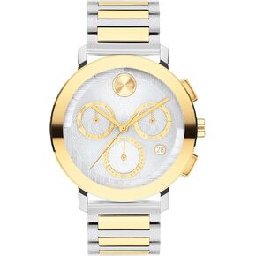 Movado Bold Evolution 2.0 Men's Watch - Swiss Quartz Chronograph Movement, Stainless Steel Link Bracelet - 3 ATM Water Resistance - Luxury Fashion Timepiece for Him - 42mm