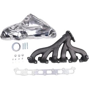 HOLDWELL Exhaust Manifold Kit 674-869 12597166 12637060 Comptible with Chevrolet 2008 Trailblazer Base 2008-2009 Trailblazer LT GMC 2008-2009 Envoy Isuzu 2008 Ascender Saab 2008-2009 9-7x 4.2i