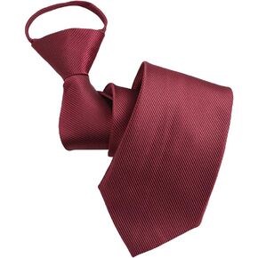 Pre Tied Adjustable Tie Solid Color Zipper Neck Tie Business Wedding Necktie Formal Graduation Uniform Necktie Navy Blue