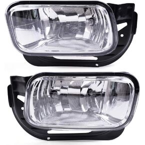 PIT66 Front Bumper Fog Lights Assembly Left & Right Side Compatible with Dodge Ram 1500 2009-2012/ Dodge Ram 2500 3500 2010-2018, CH2594102 CH2595102 55372734AB