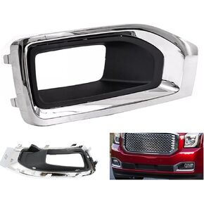 Right Passenger Side Fog Light Bezel For For GMC Yukon/Yukon XL 2015-2020 Texture | Chrome Bezel | Replacement For GM1039187 | 22936427