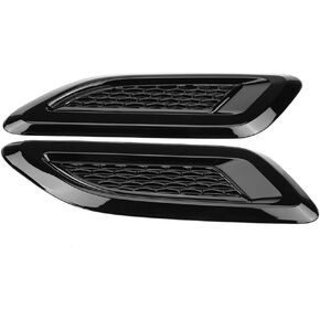 Hood Vents, Hood Air Vents for Car Hood Scoop,Exterior Hood Air Vent Outlet Wing Trim for 2012-2018(Black)