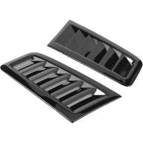 Estink RS MK2 Bonnet Air Vents ABS Plastic Easy Installation Wear Resistant Scratch Resistant Universal Hood Vents with Stylish Appearance (Gloss Black)