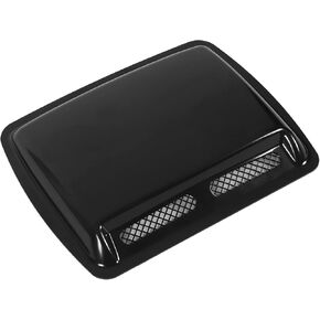 Decorative Air Intake Covers, Self Adhesive Design Hood Scoop Vent Bonnet Cover Practical Sturdy Easy Installation for Cars(Bright black)