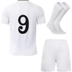 Football RM Soccer Kids Jersey Shorts Socks Set Youth Sizes