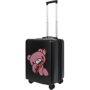 FUL Gloomy Bear 22.5 Inch Carry On Luggage, Hardshell Rolling Suitcase with Spinner Wheels, Black