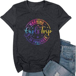 Girls Trip Shirts for Women Great Memories Great Times Great Friends Creat Laughs Vacation Tshirt Summer Hiking Tee