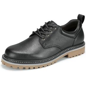 Premium Top Layer Cowhide Genuine Leather, Water Resistant Non Slip Nubuck Craftsmanship, Classic Casual Outdoor Work Platform Shoes for Men