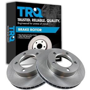 TRQ Front Brake Rotors Set Vented Compatible with 1976-1993 Ford Bronco 1976 F-100 F-150