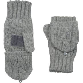 isotoner Women's Chunky Cable Knit Flip Top Convertible Gloves, Cold Weather