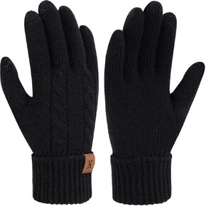 FZ FANTASTIC ZONE Womens Winter Warm Touch Screen Gloves Elastic Cuff Thermal Knit Gloves for Women Cold Weather Gifts