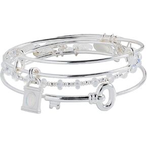 مجموعة أساور وقفل ومفتاح من Alex and Ani مكونة من 3 قطع
