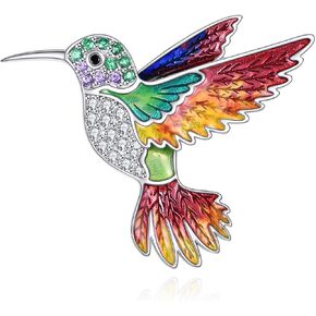 Hummingbird Brooch 925 Sterling Silver Hummingbird Pin Brooch Hummingbird Jewelry for Women Hummingbird Lover