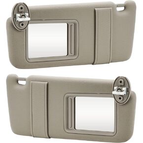 Beige Driver Left + Passenger Right Side Sun Visor Replacement Compatible with Toyota Venza 2009 2010 2012 2013 2014 2015 2016 with Sunroof Replace 74320-0T021-A1 74320-0T021-B1