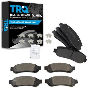 TRQ Front & Rear Brake Pads Semi-Metallic Compatible with 2008-2009 Ford F-250 Super Duty 2005-2010 F-350 Super Duty