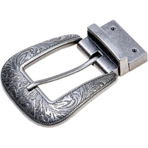 1 3/8" (35mm) Belt Buckle Reversible Belt Buckle Replacement Belt Buckle Western Leather Belt Buckle Antique Silver