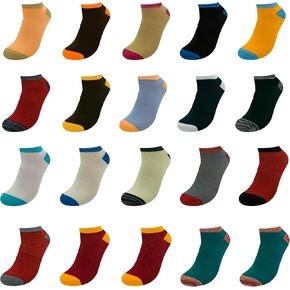 BRIGHT STAR Women Low Cut Ankle Socks (20-Pair) (Size 9-11) Athletic, Sports, Workout, Running