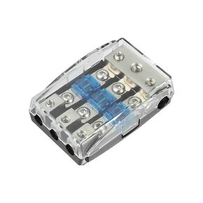 X AUTOHAUX AFS Fuse Holder Distribution Block 3 Way with 60 Amp Mini ANL Fuse for Car Audio Fuse Holder