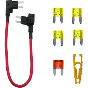 Fuse Adapter TIPM Bypass Cable Fuse Holder 14 AWG Wire with 20A Fuse, Repair Fuel Pump Relay Bypass Cable