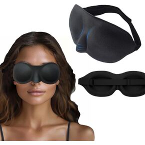 Moisture Chamber Glasses for Dry Eyes, Eye Mask for Dry Eyes Soft Sleep Mask for Dry Eyes Reusable Dry Eye Sleep Mask with Earplugs,Comfortable Lightweight Sleep Eye Mask Goggles Dry Eye Mask