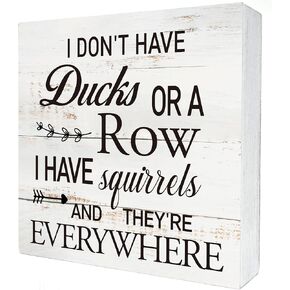 Funny Office Quote Wooden Box Sign Desk Decor Rustic Humorous Wood Block Plaque Box Sign for Home Living Room Shelf Table Decoration (5 X 5 Inch)