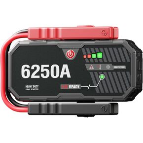 6250A Jump Starter Battery Pack(for 13.0+L Gas or up to 13.0+L Diesel), 12V Potable Heavy Duty Car Battery Jump Starter 2 USB Port, 12V Auto Battery Booster Jump Box,48-Months Stand-by Time