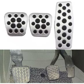 Stainless Steel Manual Trans/MT Accelerator Brake Clutch Pedal Covers Kit Fits for Chevy Cruze Malibu Impala Equinox Blazer for Buick Envision Regal for Cadillac XTS GMC Terrain