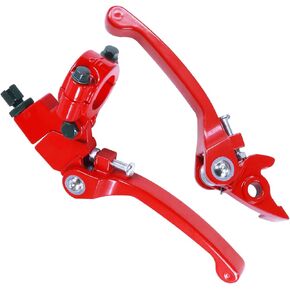 Folding Clutch Brake Lever for 50cc 70cc 110cc 125cc 140cc 150cc Apollo RFZ125 DB007 DBX15 X18 X19 Tao Tao DB17 DB27 Coolster M125 SSR Thumpstar Chinese Pit Dirt Bike Motorcycle Red