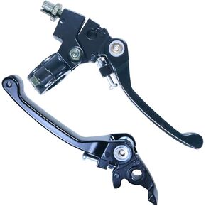Folding Clutch Brake Lever for 50cc 70cc 110cc 125cc 140cc 150cc Apollo RFZ125 DB007 DBX15 X18 X19 Tao Tao DB17 DB27 Coolster M125 SSR Thumpstar Chinese Pit Dirt Bike Motorcycle Black