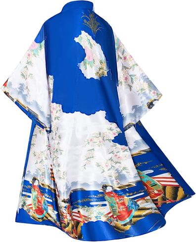 Long Kimono Satin Printed Lightweight Cardigan Jacket Coat Yukata Cloak Bathrobe Tops fans Tabi socks set in Kuwait