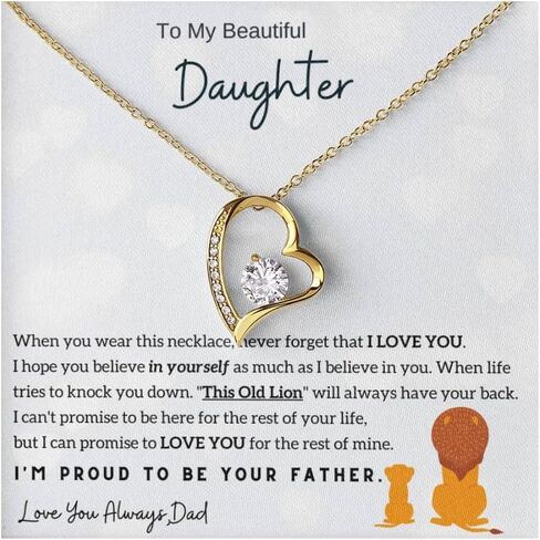 Jewelry Daughter Gift From Dad, Father Daughter Gift, Dad to Daughter Gift, Christmas Birthday Gift, Forever Love Necklace, Proud to be your Father in Saudi Arabia