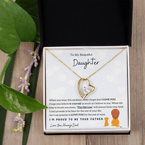 Jewelry Daughter Gift From Dad, Father Daughter Gift, Dad to Daughter Gift, Christmas Birthday Gift, Forever Love Necklace, Proud to be your Father in Saudi Arabia