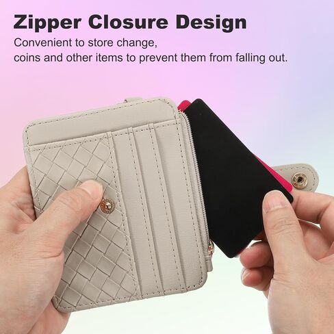 PATIKIL Keychain Wristlet Wallet, Leather RFID Blocking Credit Card Holder Wallet with Zipper Pocket for Men Women in Saudi Arabia