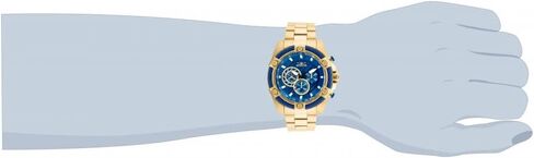 Invicta Men's Bolt Quartz Chronograph 52mm Watch with Stainless-Steel Strap, Gold, 25.2 in Kuwait