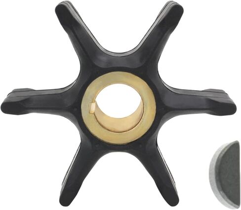 382547 Water Pump Impeller with Key for Johnson Evinrude OMC 55 60 65 70 75 HP Marine Outboard Model Parts 765431 18-3082 in Saudi Arabia