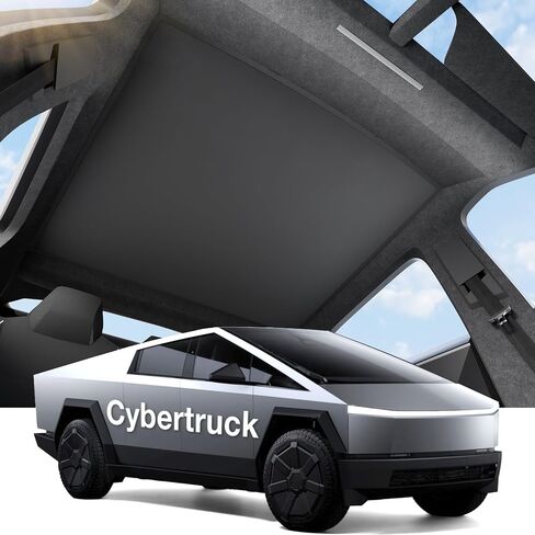 2025 Upgrade Tesla Model Y Sunshade Roof [Never Sag, Nano Ice-Crystal Coatings] 3-Gen Heat Insulation Glass Roof Sun Shade, Accessories for Tesla Model Y 2020~2025, Tesla Interior Gray in Saudi Arabia